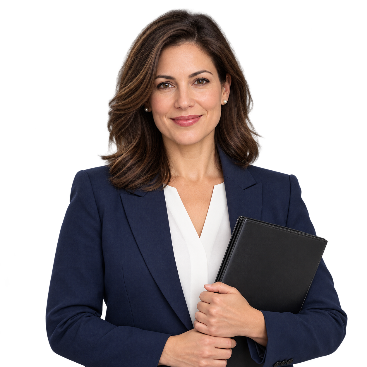 Lawyer holding a document folder